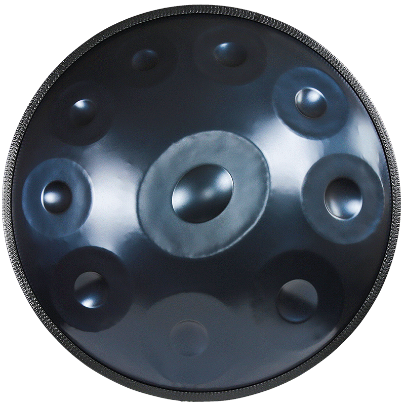 Yasisid 手碟鼓定制手工捶打Handpan專業(yè)級(jí)鋼舌鼓飛碟打擊樂器12音藍(lán)色