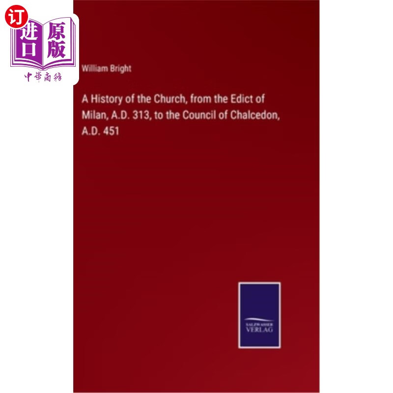 海外直订a history of the church, from the edict of milan, a.d.