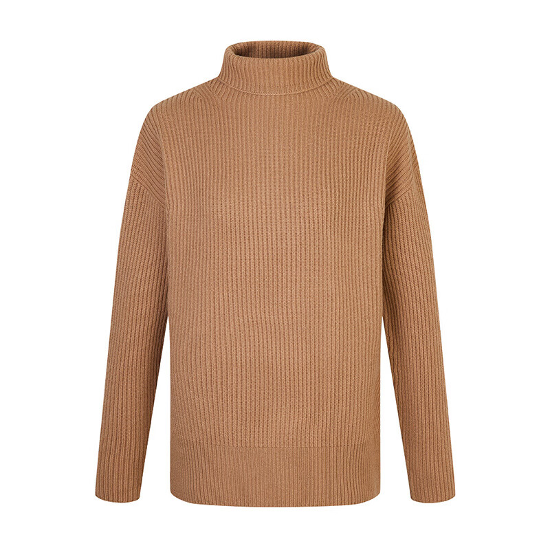 MAX MARA 麥絲瑪拉 女士立領(lǐng)簡(jiǎn)約毛衣 棕色 VOGHER S