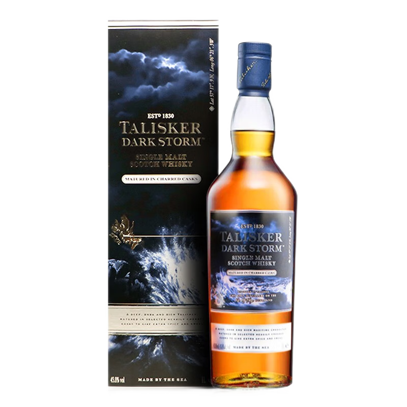 TALISKER 泰斯卡 单一麦芽 黑风暴 苏格兰威士忌 45.8%vol 1L