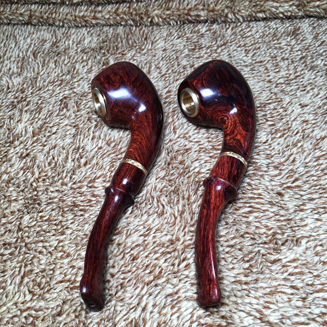 海南黄花梨烟斗 海南黄花梨烟斗老板烟嘴紫油梨老料海黄手把件把玩小