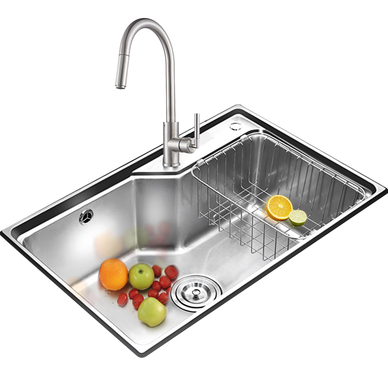 ������JOMOO�� ����ˮ�۵����ײ�SUS304�����ϴ��� ϴ����Ӻ�ˮ�������ˮ�� ��67*43���󵥲�06119����ת��ͷ 483.2Ԫ(������)