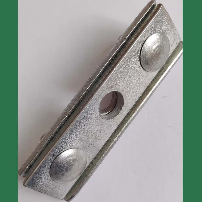 芗途电力镀锌三眼单槽夹板双槽夹板钢绞线紧固夹板镀锌夹板抱箍钢绞线