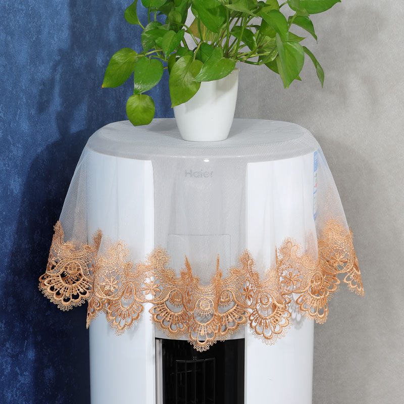 语斯绒空调防尘罩罩子盖布盖巾立式圆柱形柜机圆形开机简约空调罩布搭