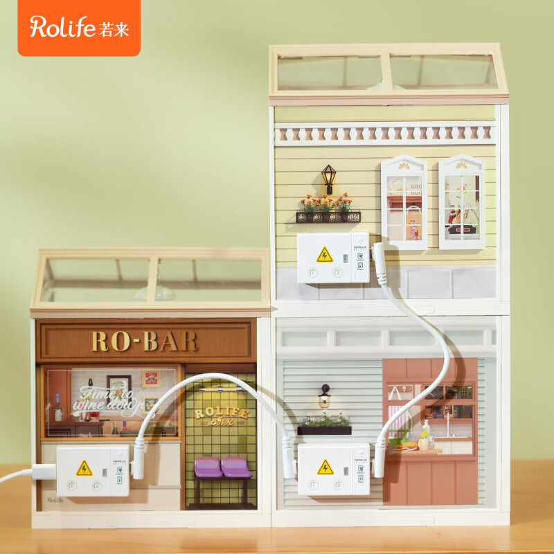 若来（Rolife）超级世界积木玩具小屋diy拼装立体拼图玩具儿童礼物生日女 餐厅【不含屋顶防尘板】