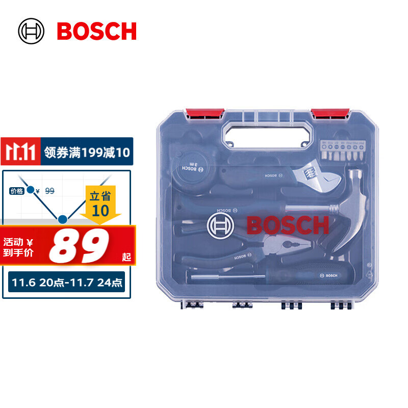 博世（BOSCH）家用多功能五金工具套装（12件套） 手动工具箱怎么看?