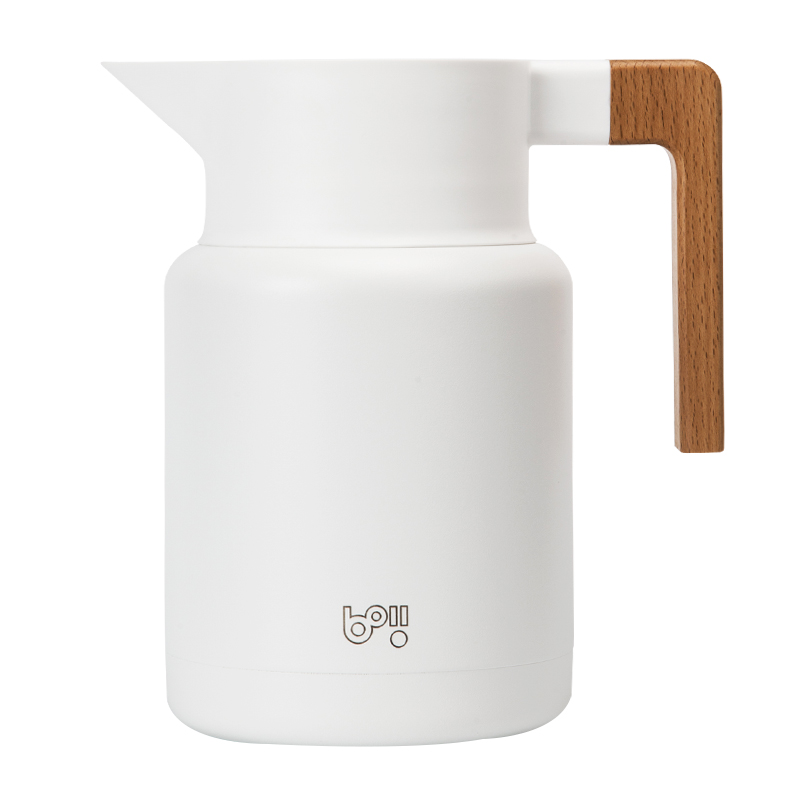 本因Boii保温壶家用保温水壶大容量便携热水瓶热水壶保温瓶暖水壶 檀木黑1.3L