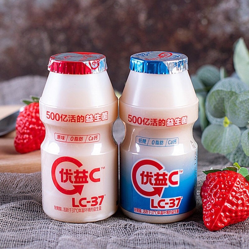 蒙牛优益c100ml活菌型乳酸菌饮品原味 低糖蓝瓶100ml*30 默认