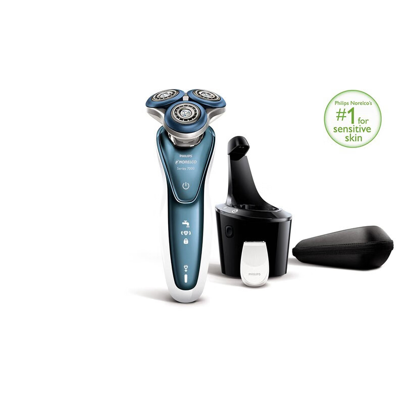 飞利浦(philips)norelco 剃须刀 7300 适用于敏感肌肤 s7370/84电动