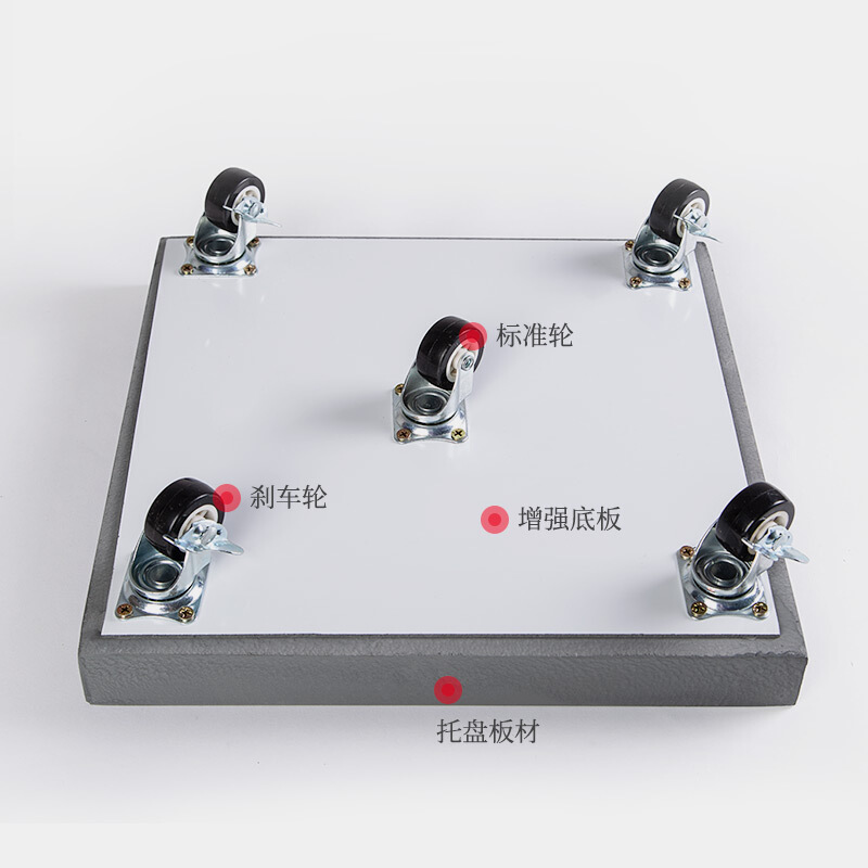 奔新农水泥花盆搬运石正方形可移动花盆托盘带滑轮万向轮底座接水盘