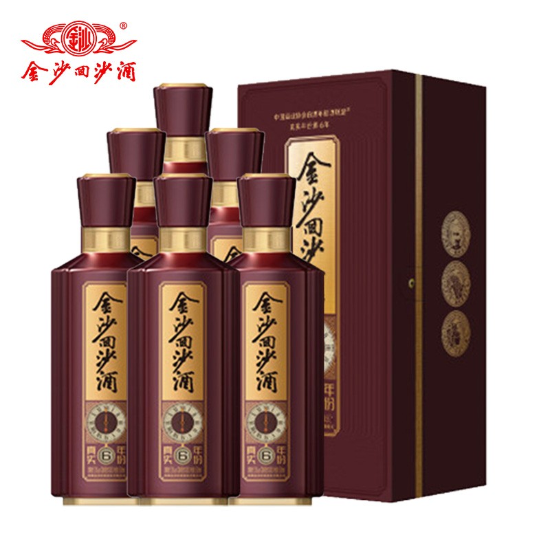 真实年份酒(6年)礼盒装 53度 500ml*6 整箱装 酱香型 贵州金沙酱酒