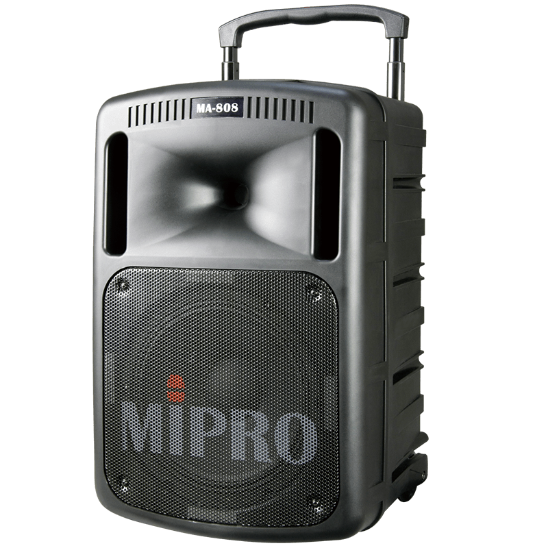 MIPRO 【官方咪宝专卖】咪宝MA808音响咪宝MA-808无线扩音器移动拉杆音响讲解演出大功率户外音箱带话筒 一手持一领夹套装