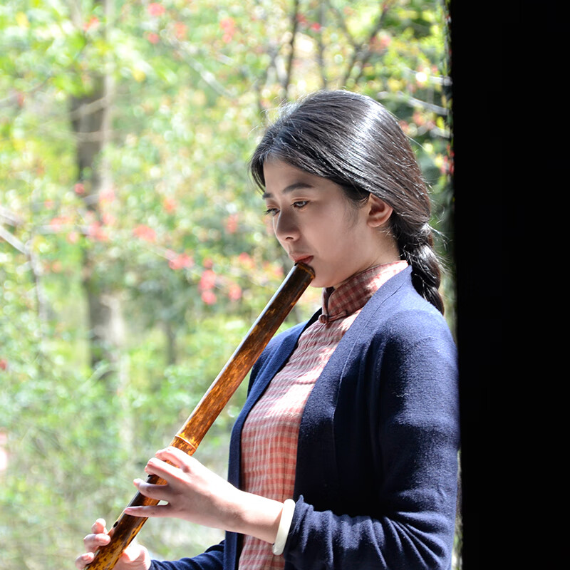 广雅 梅鹿湘妃竹洞箫专业演奏玉屏长箫乐器 新雅款大舞台级通口洞箫 8