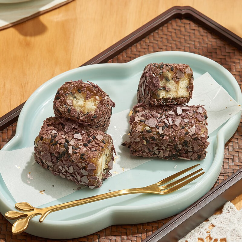 糖盒装下午茶点心办公室广东广州特产糕点送礼 原味简易装黑米卷1袋