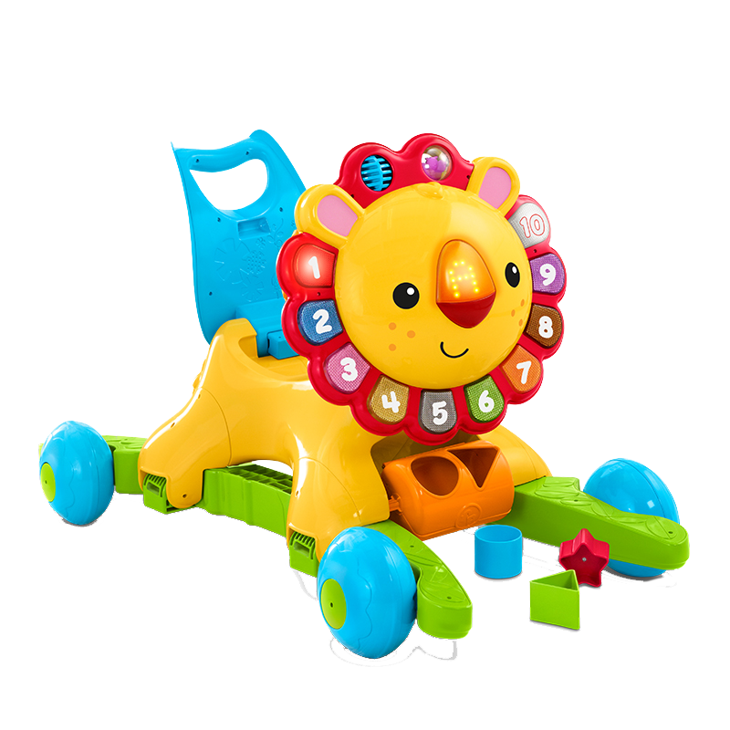 费雪fisherprice4合1摇摇小狮子婴儿学步车936个月摇摇车宝宝手推车dl