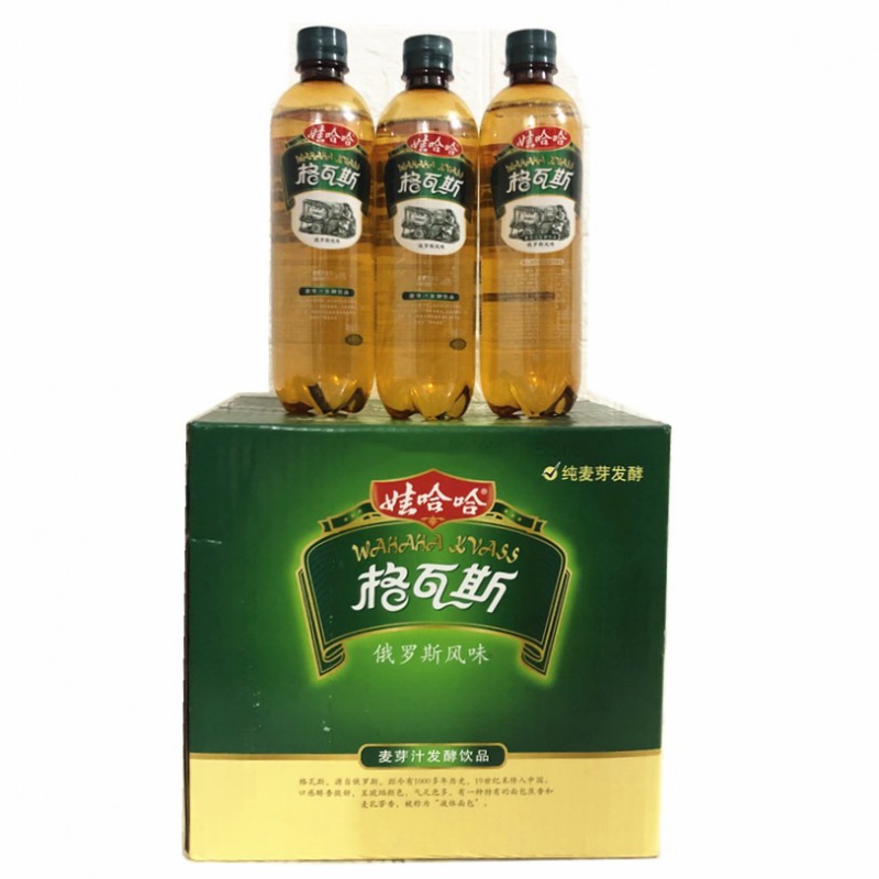 娃哈哈 格瓦斯发酵饮品俄罗斯风味大瓶汽水碳酸冰饮料 330ml*15瓶