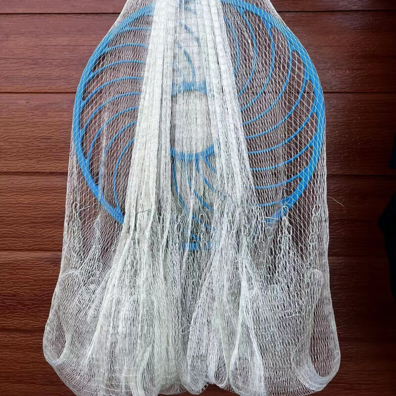 维诺亚撒网手抛网铁链飞盘渔网捕抛网渔网自动捕鱼密眼捕鱼神器 单