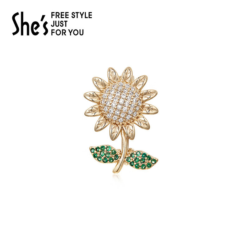 shes饰品 轻简迷你精致防走光扣胸针别针小众设计感胸花 k1款