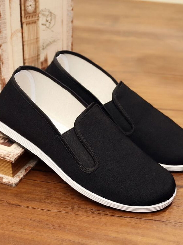 有恪大脚骨宽头男鞋老人特大号加大码特大码男老北京加肥懒人休闲布鞋