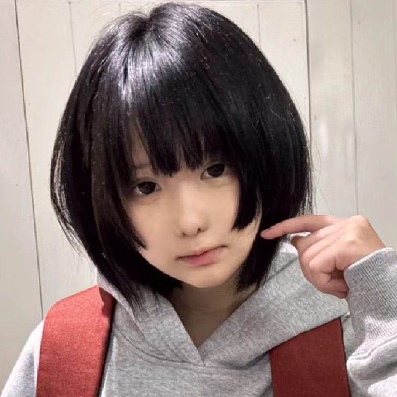 皓妆主京官方自东i营公主切假发女短发oita自然逼真日常圆脸cos姬发式