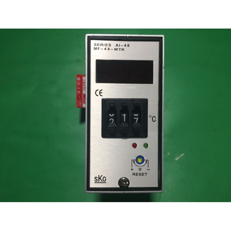skg高精度温控器mf-48-wtk铝壳拨码数显温控仪mf48wtk 正面型号mf-48