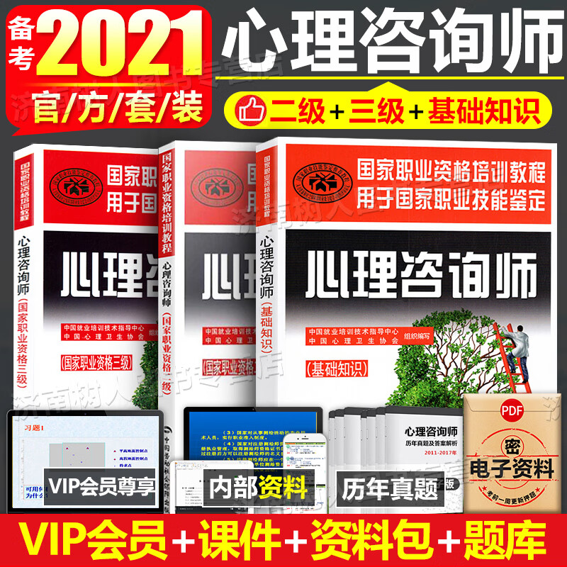 现货 2021年注册国际心理咨询师教材 心理学二级考试用书+三级全套技能操作+基础知识 国家职业教材