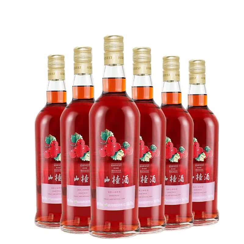 丰收 山楂酒 14度国产山楂果酒 甜型果酒 700ml/瓶 *6支 