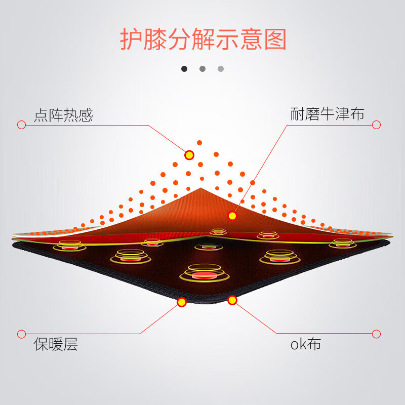 TEEIS德国护膝保暖老寒腿男女士专用膝盖关节炎中老年人加长厚运动跑步 多功能发热保暖护膝 均码丨80-180斤通用 丨两只装