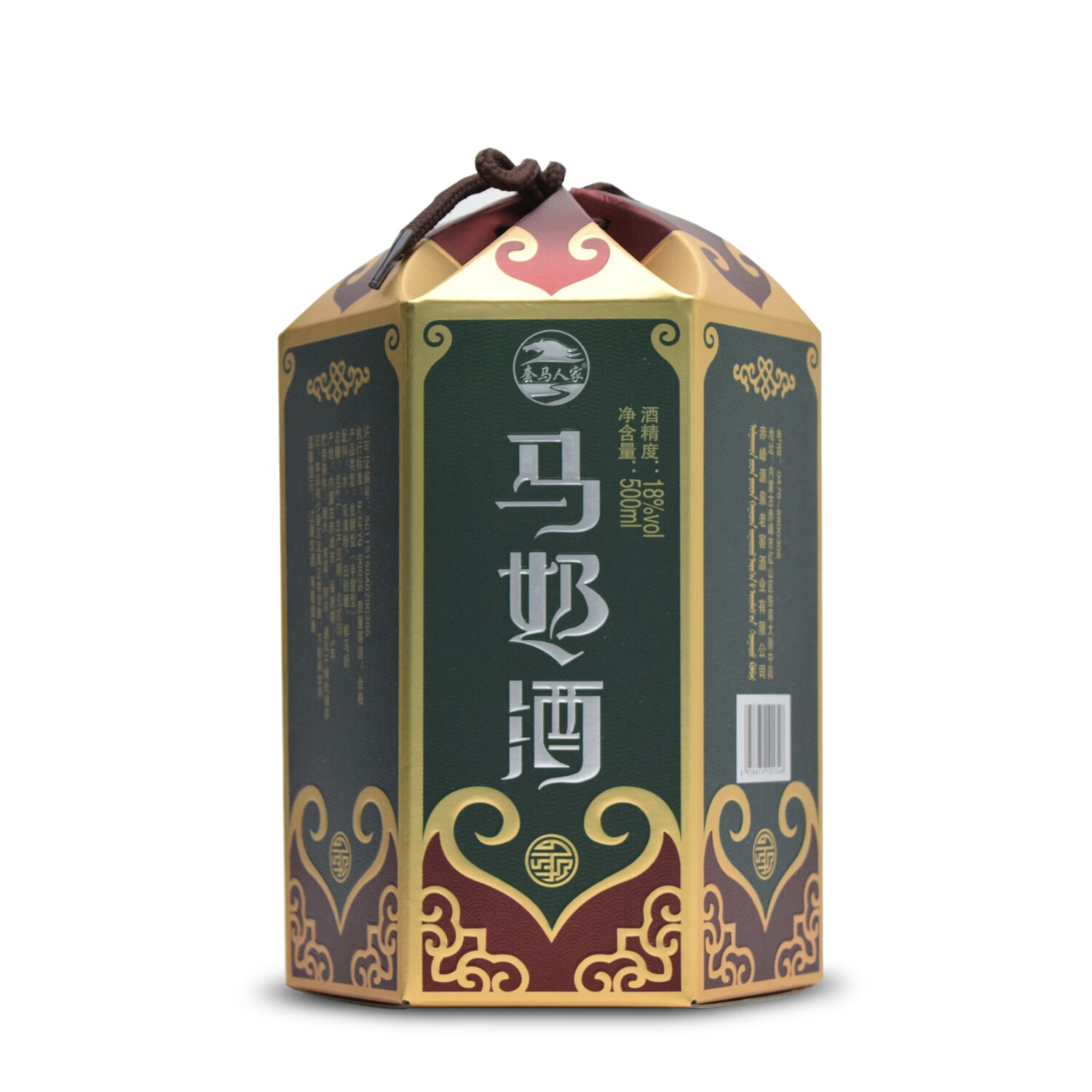 套马人家2瓶礼盒马奶酒内蒙古草原特产18度发酵型半甜型乳白色礼品酒 18度 500mL 6瓶 整箱发货