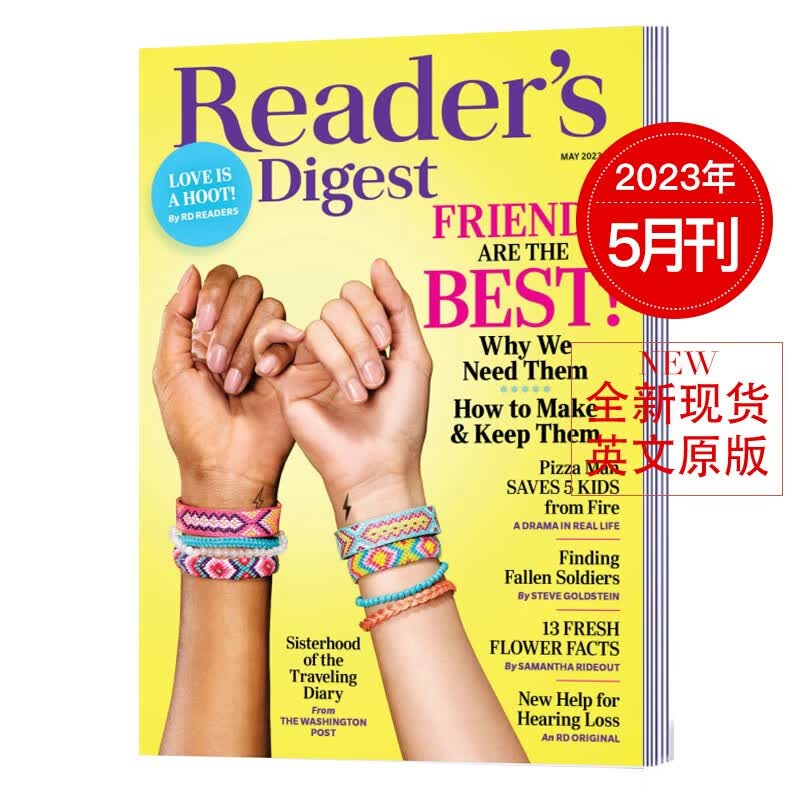 【单期】Reader's Digest 美国版读者文摘杂志小开本 单本现货2026/23/24/年月刊 文学文摘期刊杂志英语英文杂志 2023年5月刊
