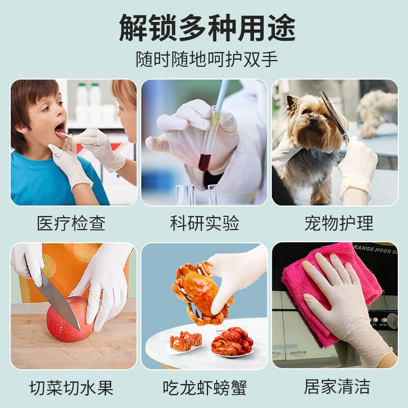 塞莫诗一次性手套医用橡胶检查手套无菌独立包装无粉麻面医疗检查实验室 无菌独立装20副BLS902 L大号