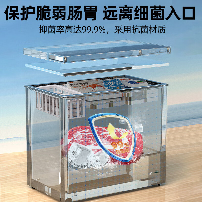 星星（XINGX）300升家用减霜净味冰柜 冷藏冷冻转换冷柜 节能顶开冰箱 BD/BC-300QJ国家补贴