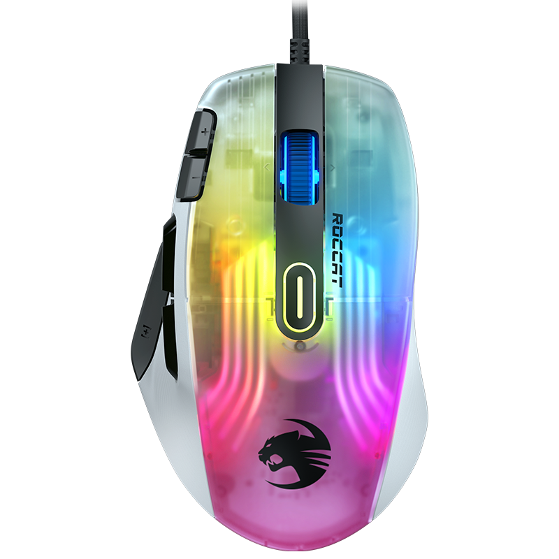 冰豹 ROCCAT魔幻豹kone XP游戏鼠标RGB电竞吃鸡lol人体工学宏编程右手多键鼠标送男友礼物  KONE XP旗舰版-极地白