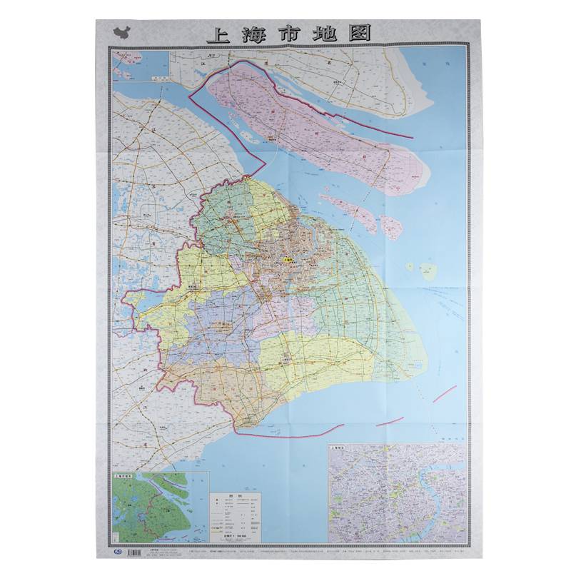 2020上海高清地图全图,2020上海高清地图 上海市地图2020年新版上海地图交通旅游墙贴自驾游政区墙贴自助游行车