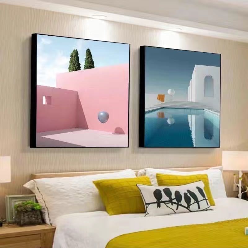 【工厂现发】北欧装饰画主卧卧室床头挂画现代简约酒店客厅背景墙挂画