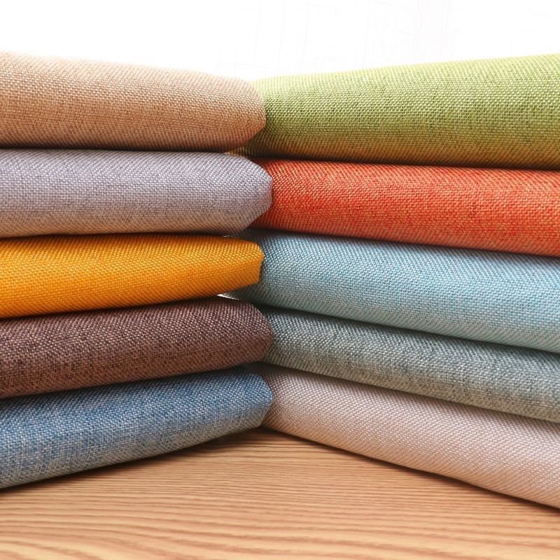 萌依儿亚麻布料色亚麻沙发布料面料棉麻沙发套抱枕桌布布头帆布背景的