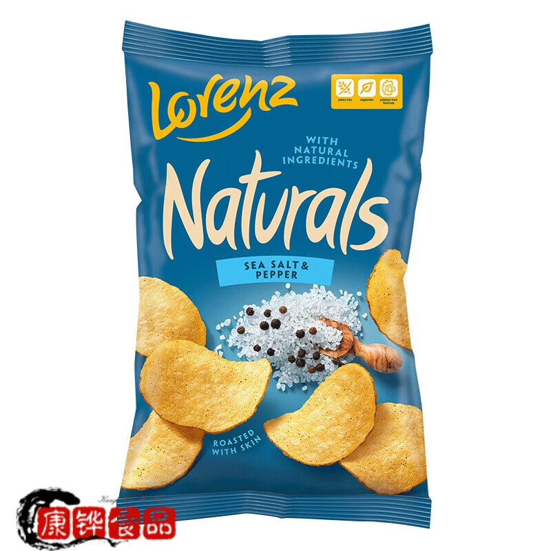 劳仑兹德国原装进口lorenz劳仑兹薯片土豆原切休闲膨化零食批发100g