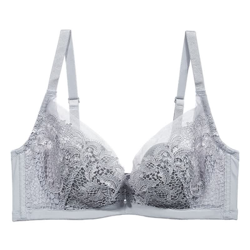 100%感觉百分百感觉内衣女蝉翼秋冬季轻盈薄款杯性感钛圈有形塑体兔