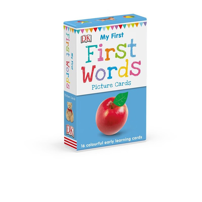 dk单词启蒙认读卡 英文原版my first words 16张双面全彩卡片 闪示卡