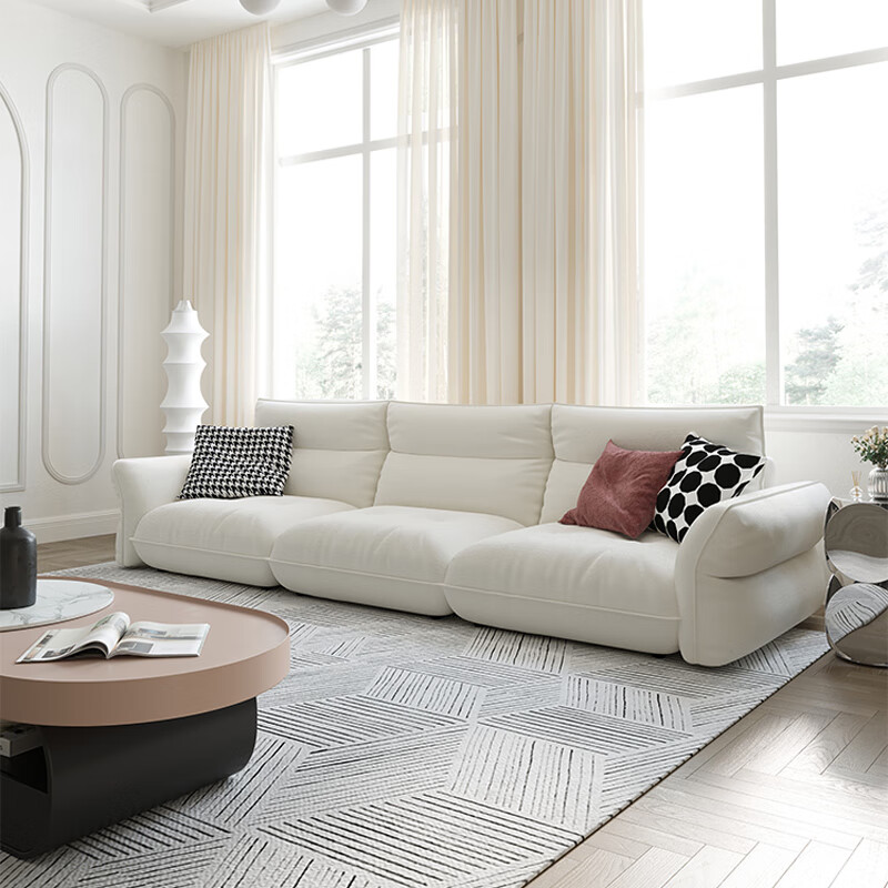 现代轻奢沙发简约风格客厅小户型沙发组合可靠头耐脏设计师 双人位【1.9米】 科技布+海绵坐靠