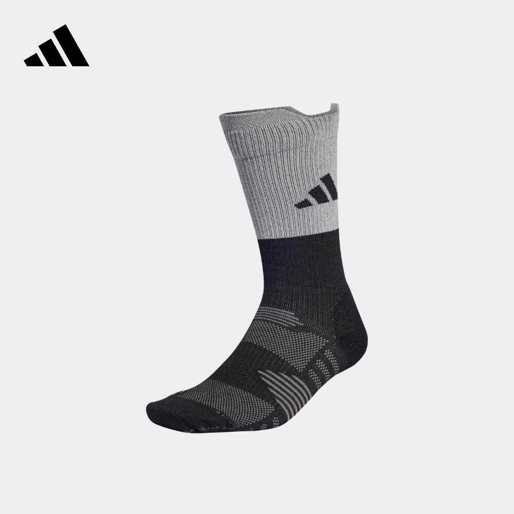 adidas阿迪达斯官方男女舒适撞色运动袜子hy5391 黑色/深银灰 xs
