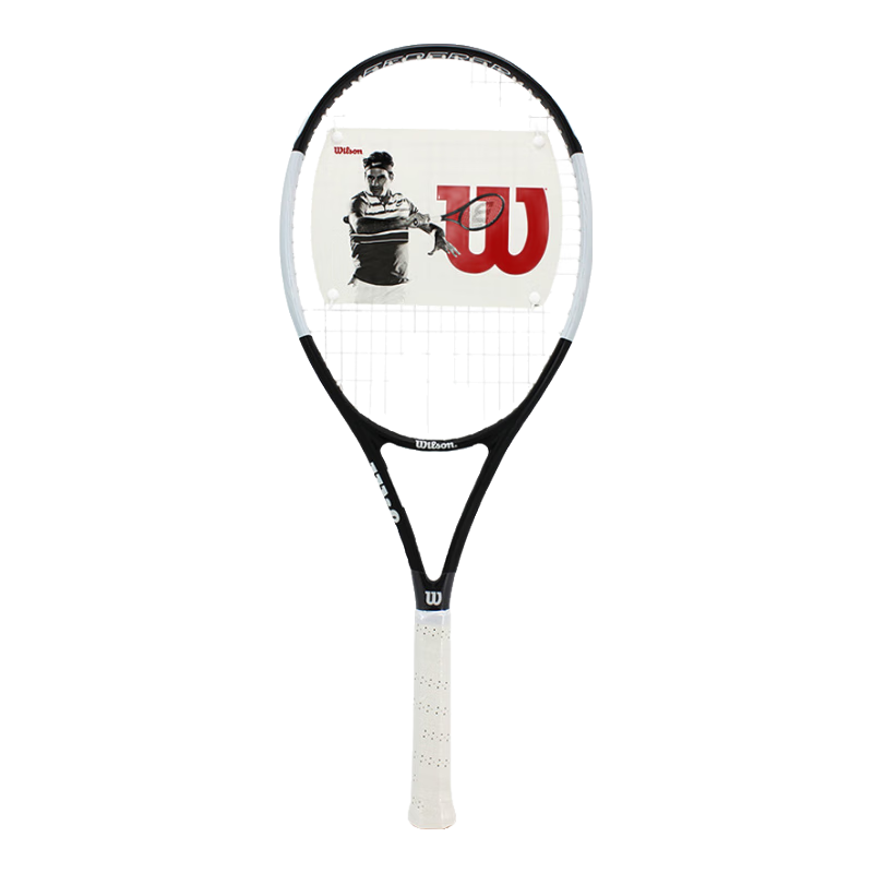 威爾勝（Wilson）費德勒初學(xué)進階碳素一體網(wǎng)球拍減震男女士單人訓(xùn)練專業(yè)網(wǎng)球拍套裝 #京倉直發(fā)【黑拼白 贈初學(xué)套餐】