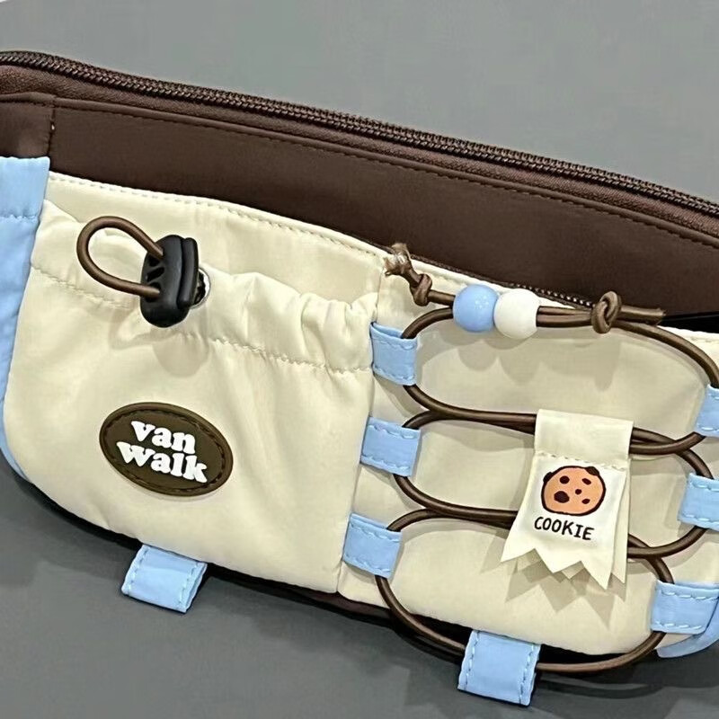 复古蓝莓堡堡曲奇笔袋可爱vanwalk笔袋美式复设计感小众ins风蓝莓堡堡