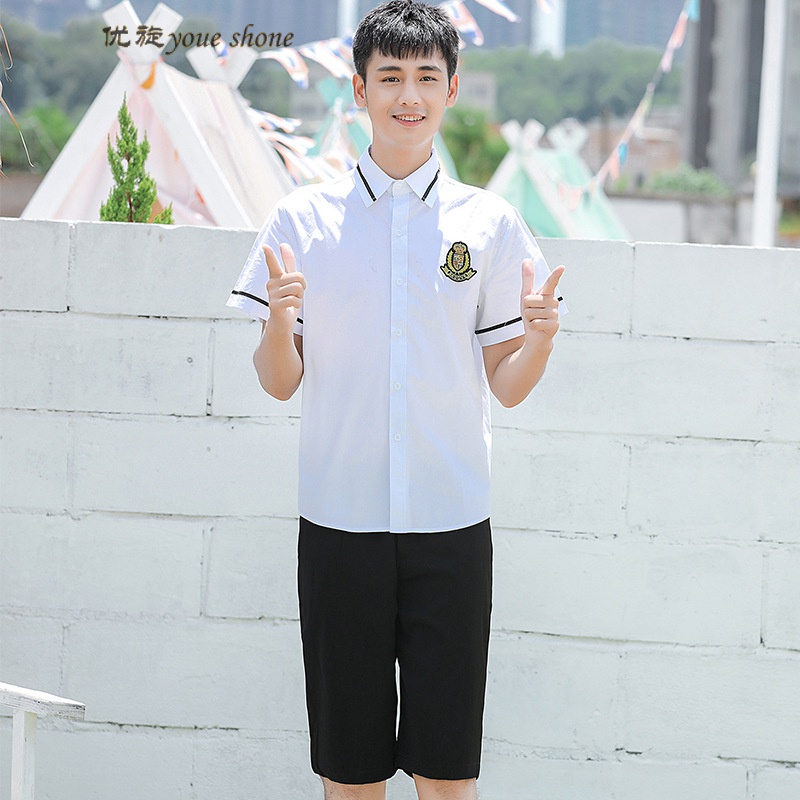 优旋初一中学生校服班服英伦风jk衬衫夏季大合唱演讲舞台表演毕业季