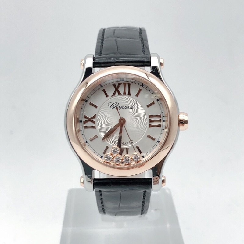 【二手99新】萧邦女表 快乐5钻/7钻系列 自动机械手腕表玫瑰金肖邦