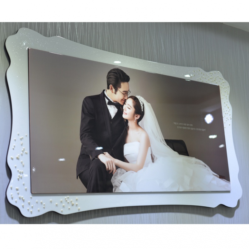 影楼相框挂墙水晶相框婚纱照大相框结婚照片放大婚纱框相片框3 珍珠之
