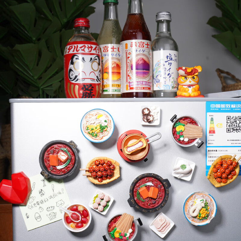 成都博物馆成都美食仿真食物冰箱贴博物馆文创礼品纪念品伴手礼 成都手信美食冰箱贴套装（5个）