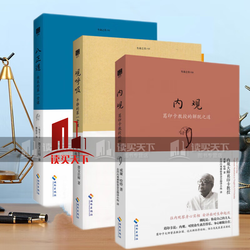 生命之书系列 内观+观呼吸+八正道 全3册 宗教普及读物 佛教名家作品 禅修佛教心理心灵励书籍Y 无货不加印