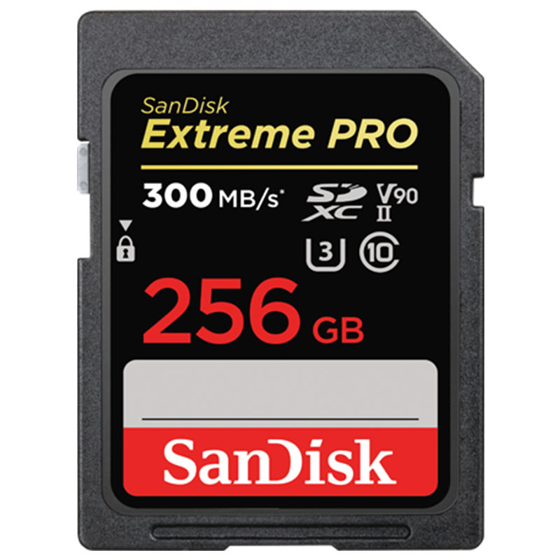 闪迪（SanDisk）256GB SD存储卡U3 C10 8K数码相机内存卡读速300MB/s 写速260MB/s 支持V90高清视频 畅快连拍