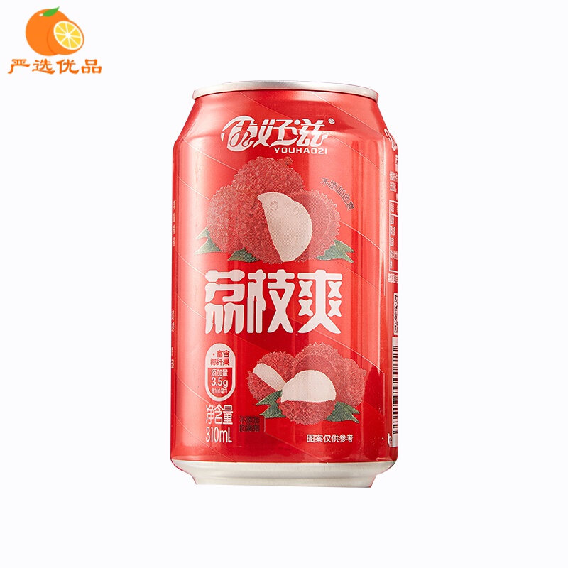 24听装抖音饮料荔枝爽优好滋整箱果汁网红饮料好喝的饮料 玫瑰荔枝味